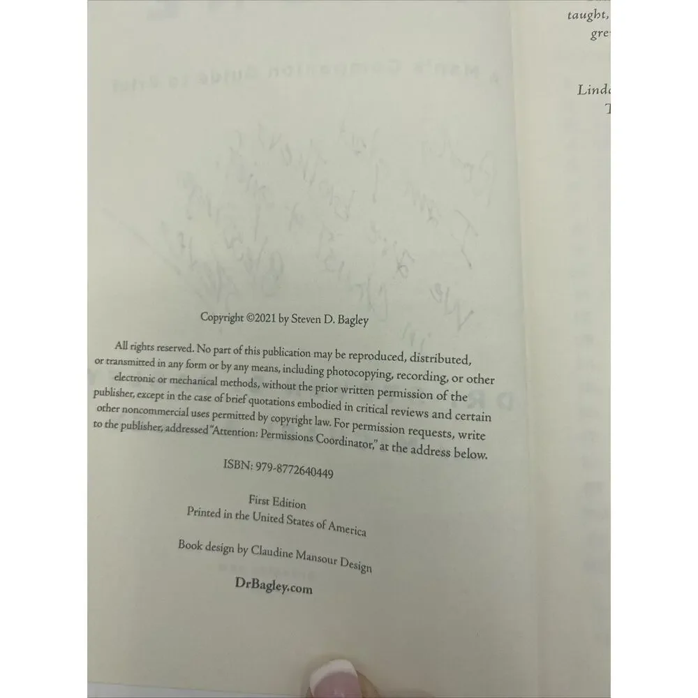 Never Alone-A Mans Companion To Grief by Dr Steven Bagley & Michael Ashley Signe